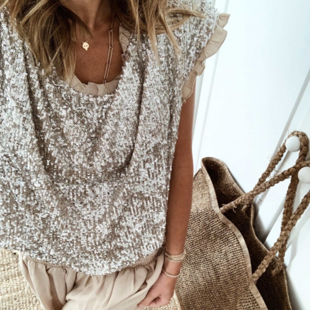 Top "Friday Sequins" - Navy Paris